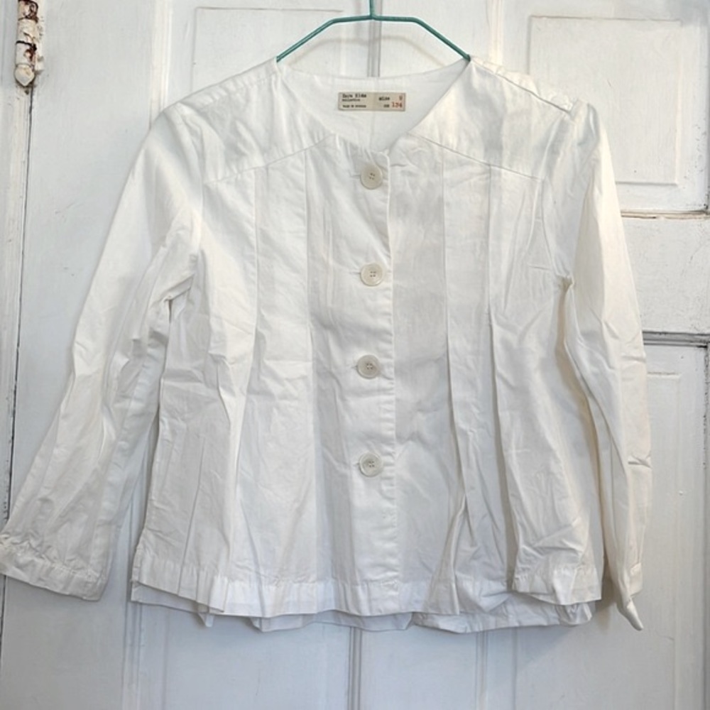 Zara girls white cotton blouse in size 9